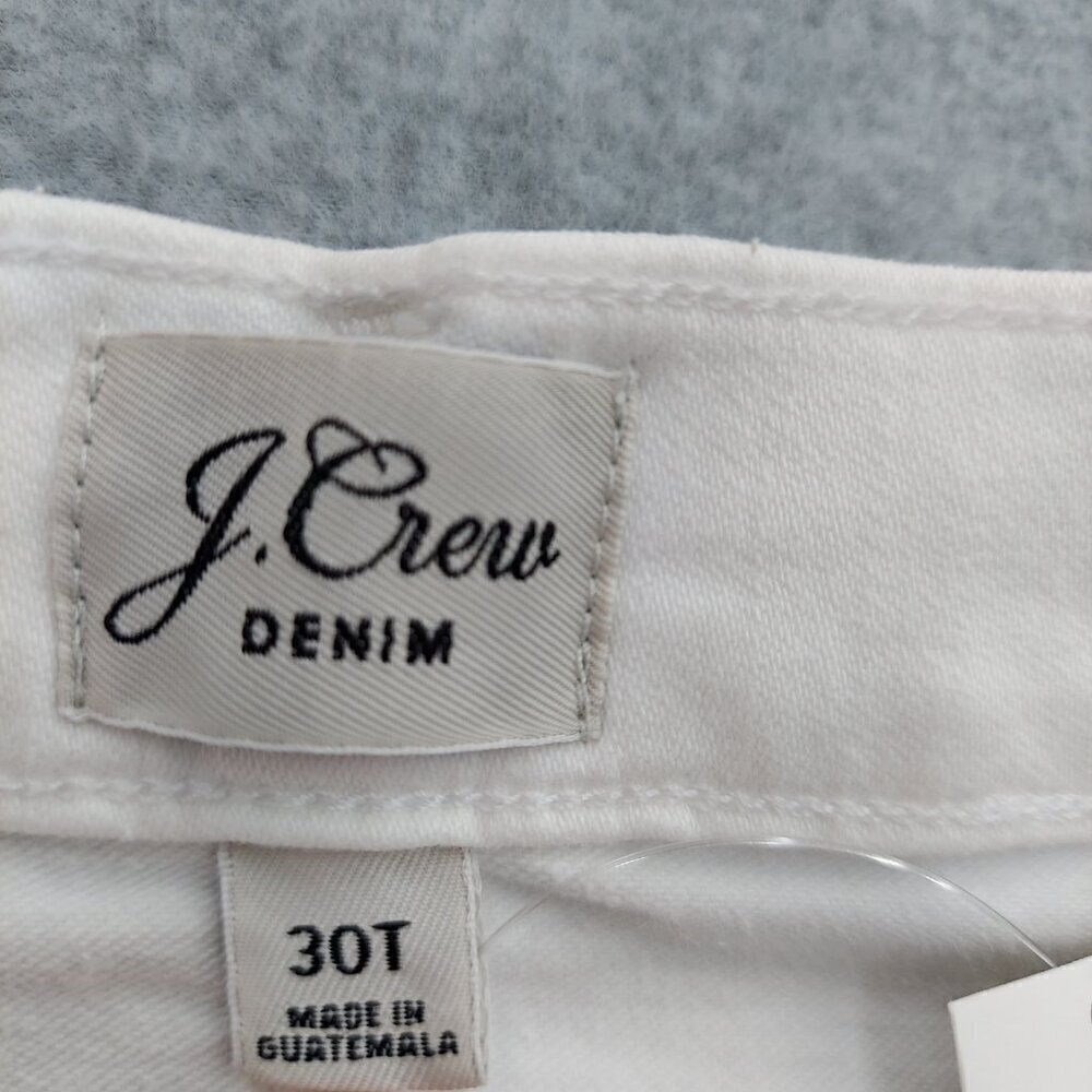 J. Crew 10" Vintage NWT Slim Straight Jean in White - Picture 12 of 16